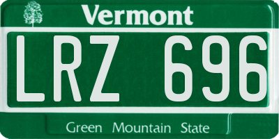 VT license plate LRZ696