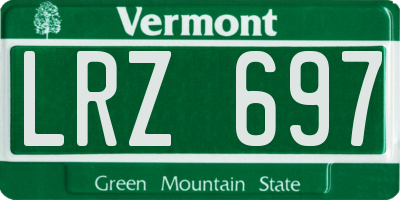 VT license plate LRZ697