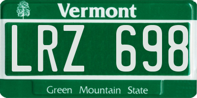 VT license plate LRZ698