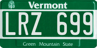 VT license plate LRZ699