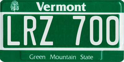 VT license plate LRZ700