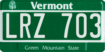 VT license plate LRZ703