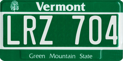 VT license plate LRZ704