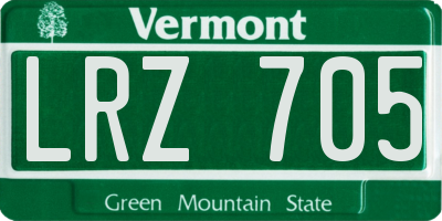 VT license plate LRZ705