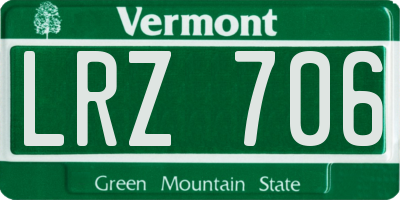 VT license plate LRZ706