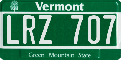 VT license plate LRZ707
