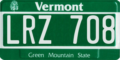 VT license plate LRZ708
