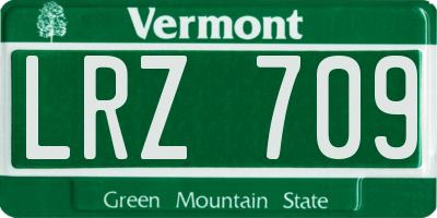 VT license plate LRZ709