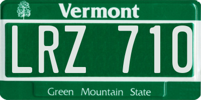 VT license plate LRZ710