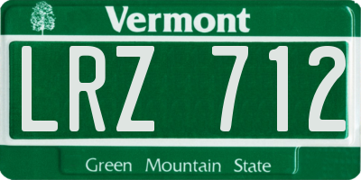 VT license plate LRZ712