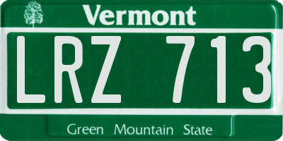VT license plate LRZ713