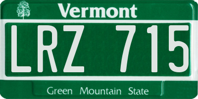 VT license plate LRZ715