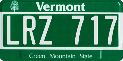 VT license plate LRZ717