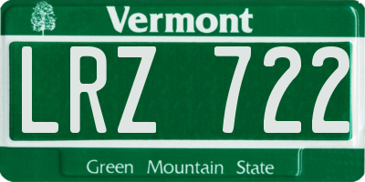 VT license plate LRZ722
