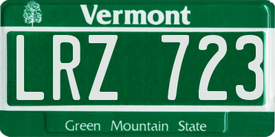 VT license plate LRZ723
