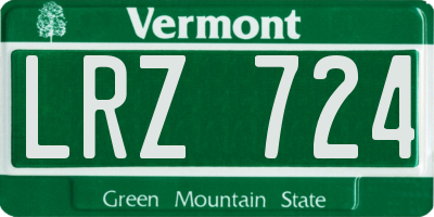 VT license plate LRZ724