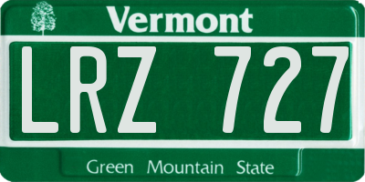 VT license plate LRZ727