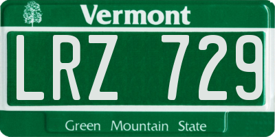 VT license plate LRZ729