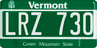 VT license plate LRZ730