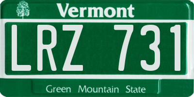 VT license plate LRZ731