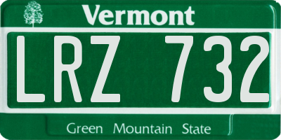 VT license plate LRZ732