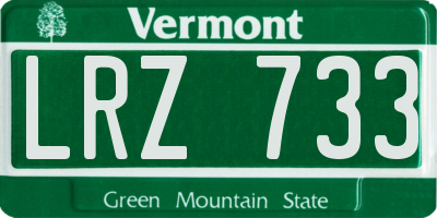 VT license plate LRZ733