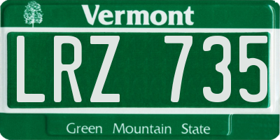 VT license plate LRZ735