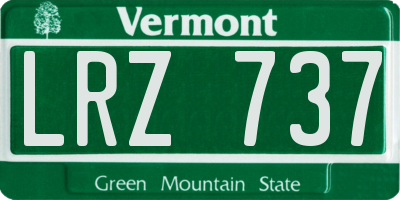 VT license plate LRZ737