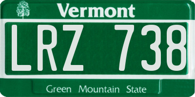 VT license plate LRZ738