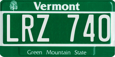 VT license plate LRZ740