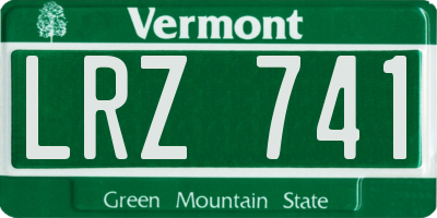 VT license plate LRZ741