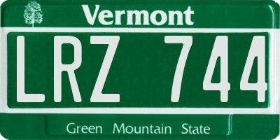 VT license plate LRZ744