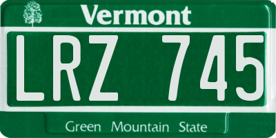 VT license plate LRZ745