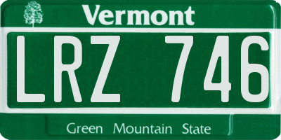 VT license plate LRZ746