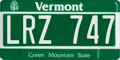VT license plate LRZ747