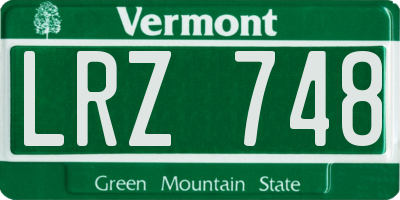 VT license plate LRZ748