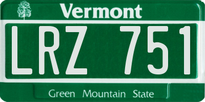 VT license plate LRZ751