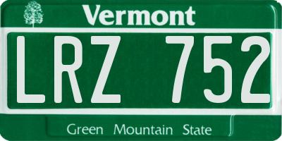 VT license plate LRZ752