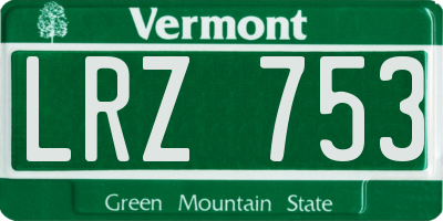VT license plate LRZ753