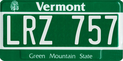 VT license plate LRZ757
