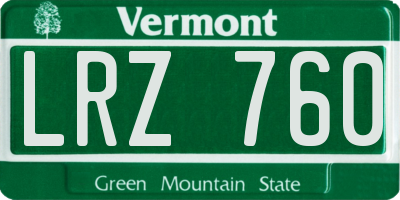 VT license plate LRZ760