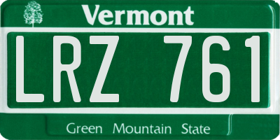 VT license plate LRZ761