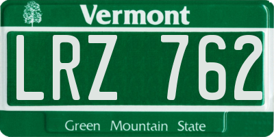 VT license plate LRZ762