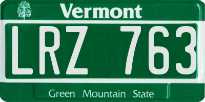 VT license plate LRZ763