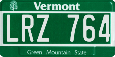 VT license plate LRZ764
