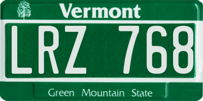 VT license plate LRZ768