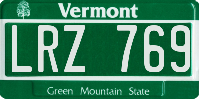 VT license plate LRZ769
