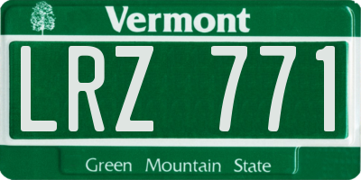 VT license plate LRZ771