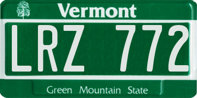VT license plate LRZ772