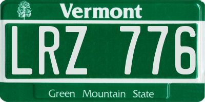 VT license plate LRZ776